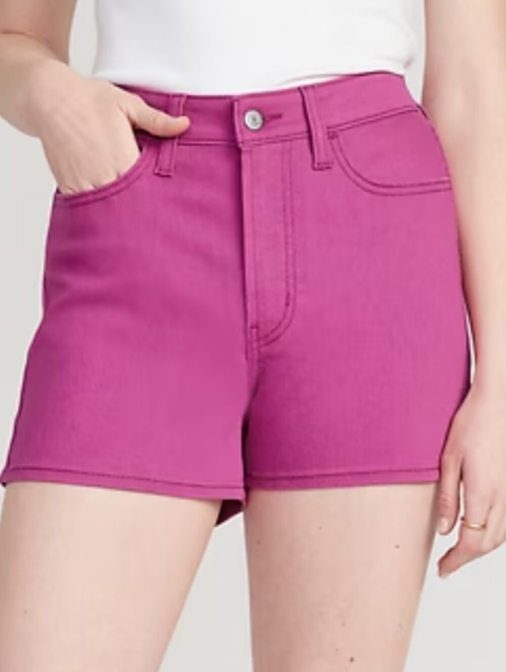 Old Navy Wow High Rise Pink Denim Shorts